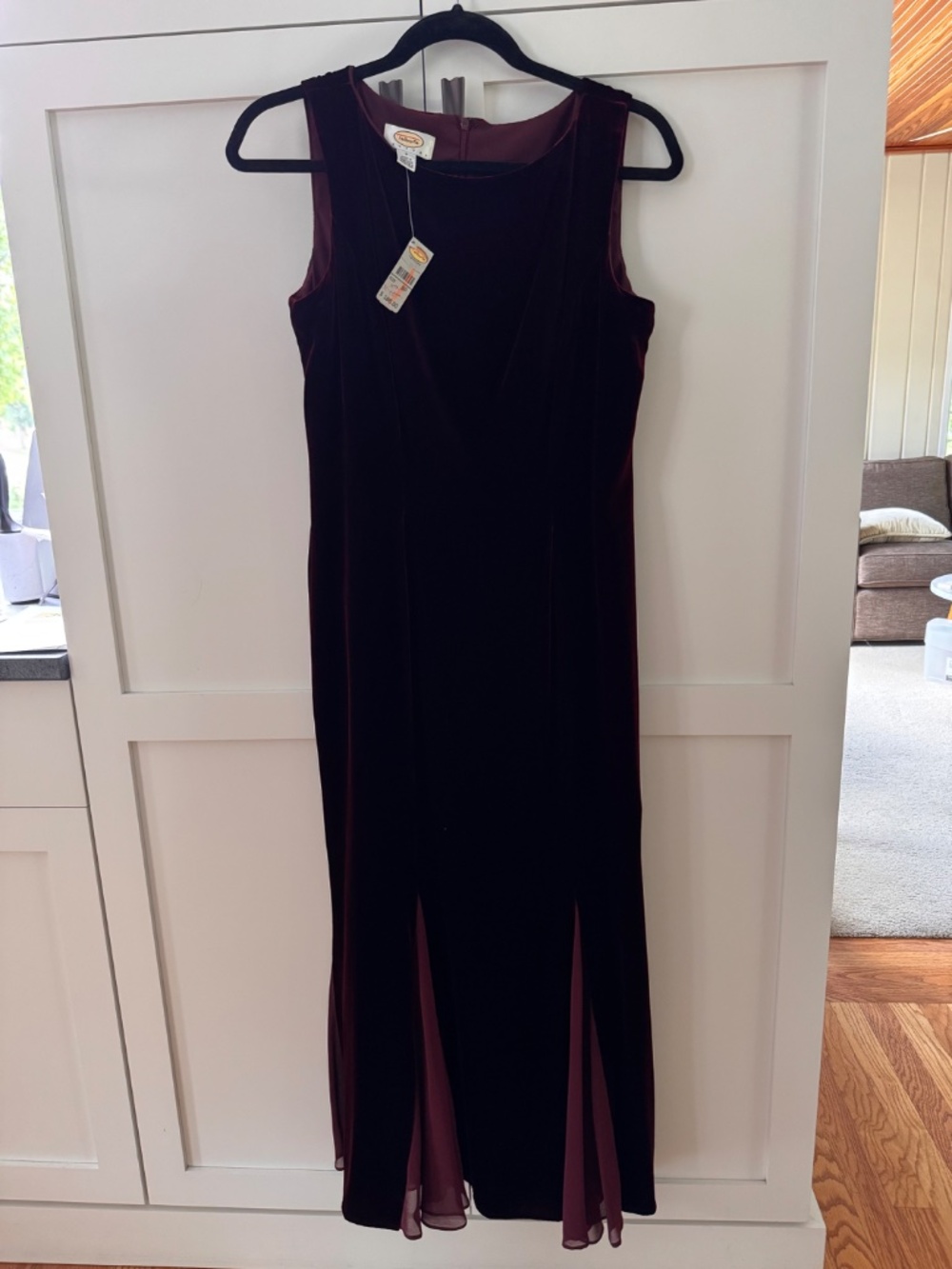 Talbots Velvet Long Dress NWT